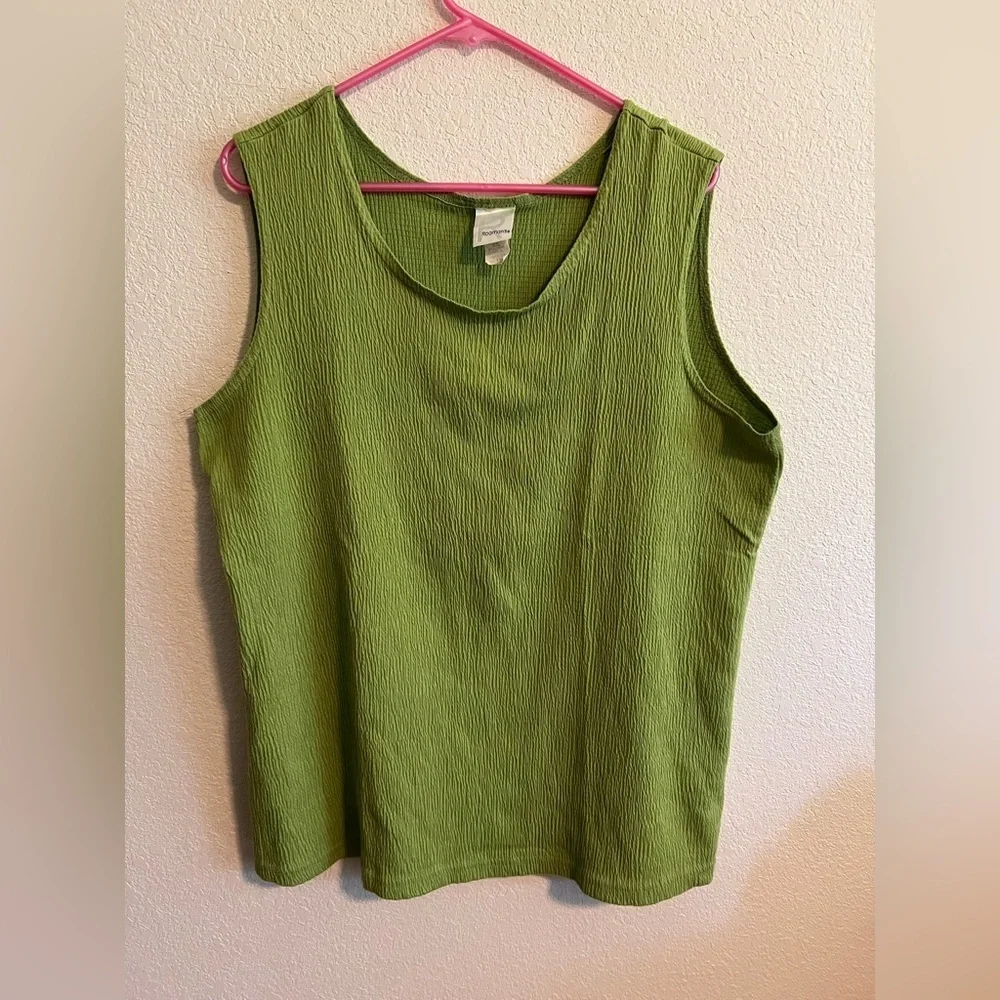 Roaman's Green Tank Top Size 1X - Picture 1 of 6